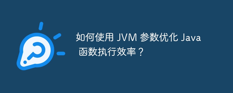 如何使用 JVM 参数优化 Java 函数执行效率?