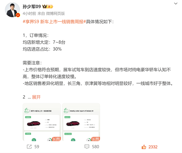 享界S9火了!八成客户直奔顶配,比BBA还香?