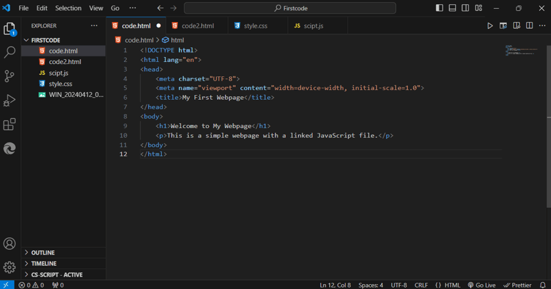 #daysofMiva 编码挑战日:将 JavaScript 链接到 HTML 文件