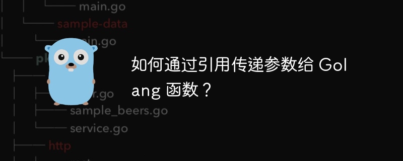 如何通过引用传递参数给 Golang 函数?