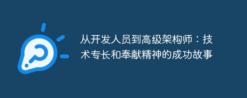 从开发人员到高级架构师:技术专长和奉献精神的成功故事