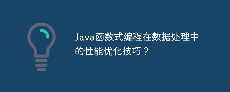 Java函数式编程在数据处理中的性能优化技巧?