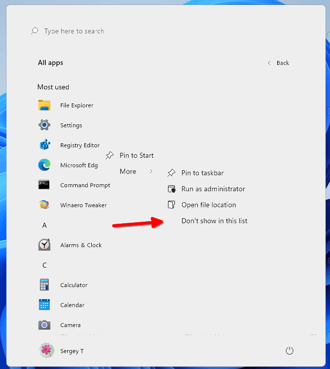 怎么在Windows11“开始”菜单中隐藏或显示最常用的应用程序