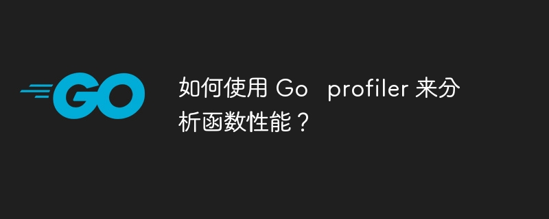 如何使用 Go profiler 来分析函数性能?