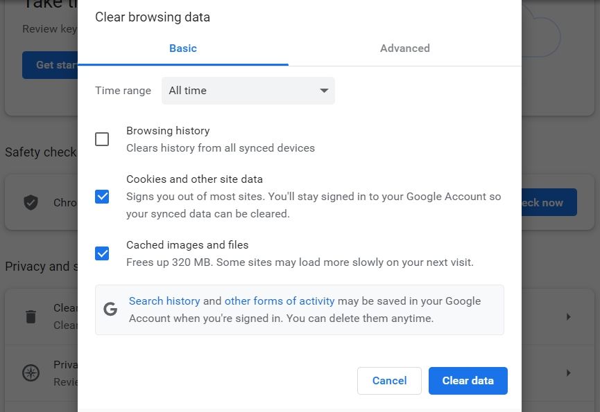 修复Google Chrome中发生配置文件错误