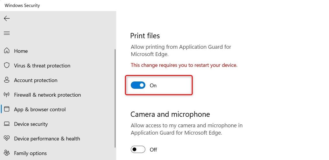 如何在Windows 11 Application Guard for Edge中启用打印