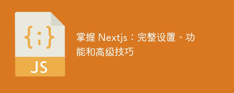 掌握 Nextjs:完整设置、功能和高级技巧