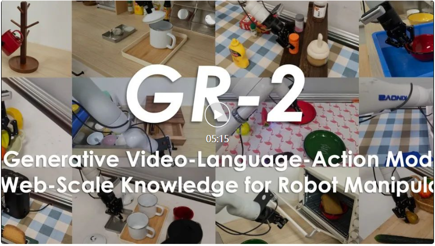 GR-2登场!ByteDance Research提出机器人大模型,具备世界建模和强大泛化能力