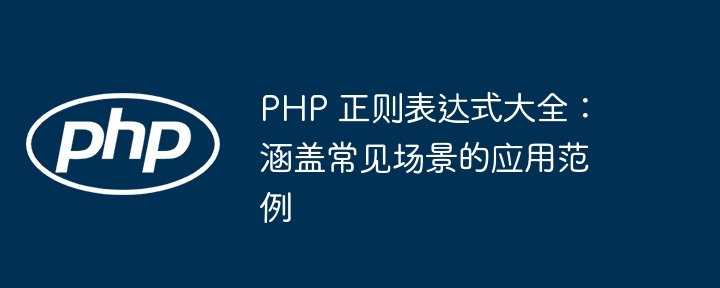 PHP 正则表达式大全:涵盖常见场景的应用范例