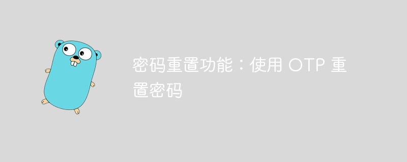 密码重置功能:使用 OTP 重置密码