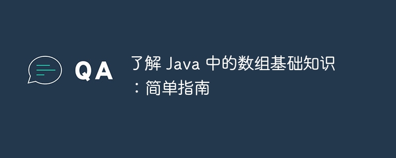了解 Java 中的数组基础知识:简单指南