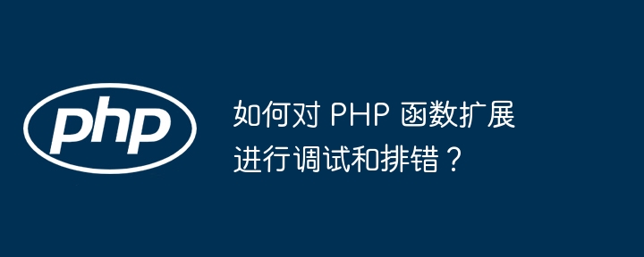 如何对 PHP 函数扩展进行调试和排错?