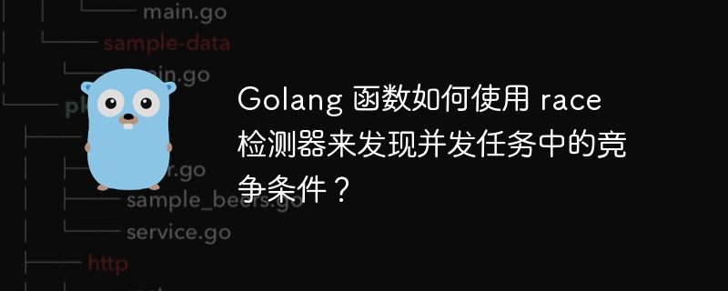 Golang 函数如何使用 race 检测器来发现并发任务中的竞争条件?