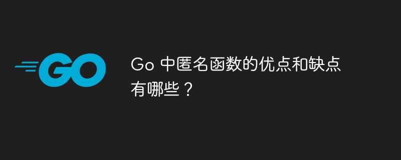 Go 中匿名函数的优点和缺点有哪些?