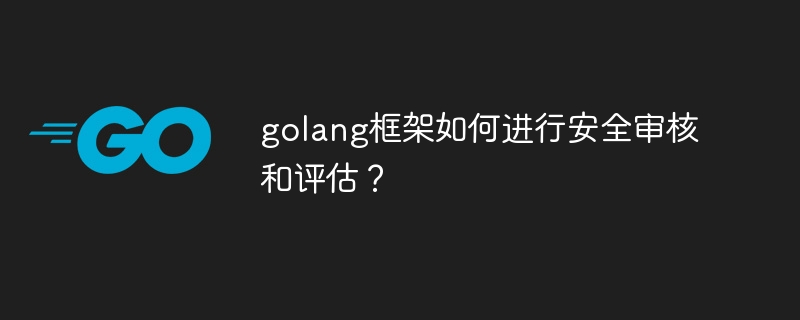golang框架如何进行安全审核和评估?