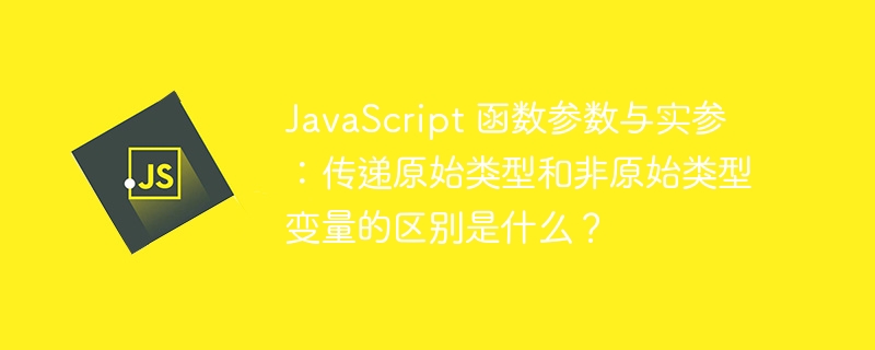 JavaScript 函数参数与实参:传递原始类型和非原始类型变量的区别是什么?