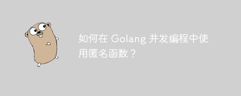 如何在 Golang 并发编程中使用匿名函数?