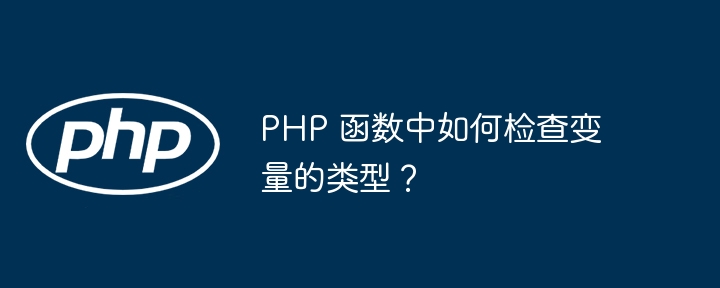 PHP 函数中如何检查变量的类型?