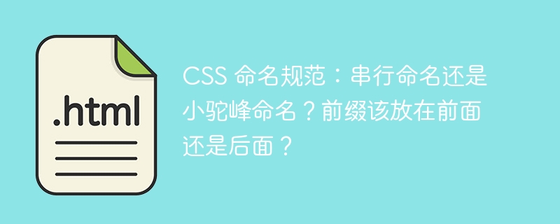 CSS 命名规范：串行命名还是小驼峰命名？前缀该放在前面还是后面？ 
