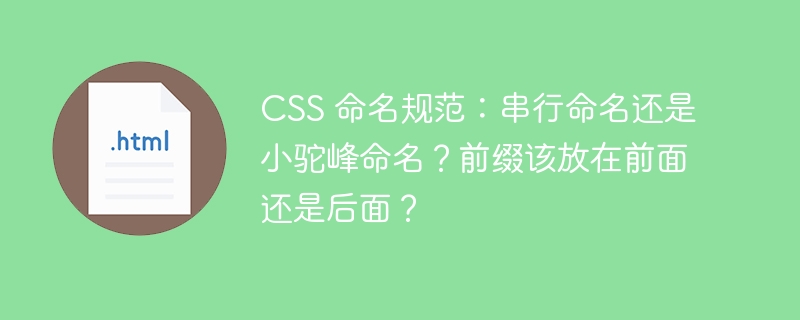 CSS 命名规范:串行命名还是小驼峰命名?前缀该放在前面还是后面?