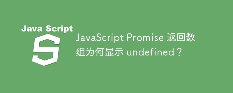 JavaScript Promise 返回数组为何显示 undefined?