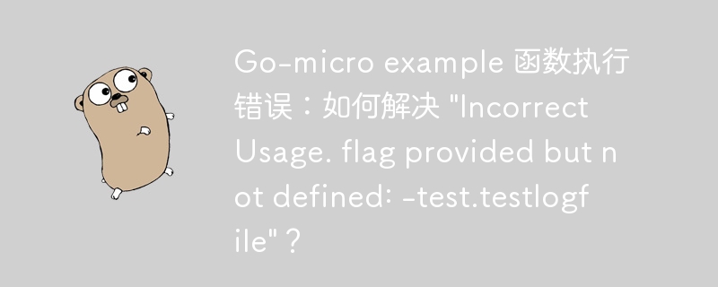 Go-micro example 函数执行错误:如何解决 \