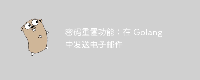 密码重置功能:在 Golang 中发送电子邮件