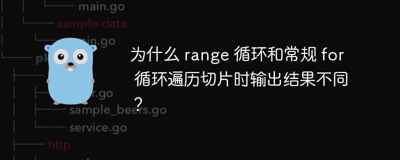 为什么 range 循环和常规 for 循环遍历切片时输出结果不同?