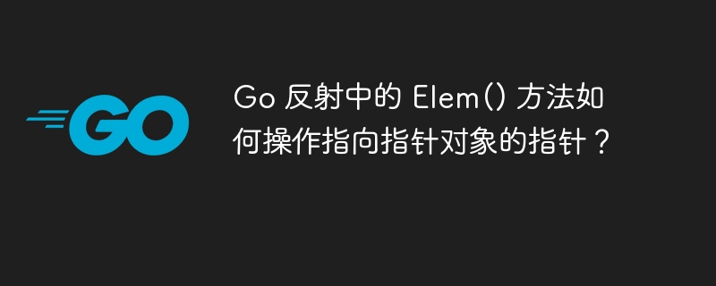 Go 反射中的 Elem() 方法如何操作指向指针对象的指针?
