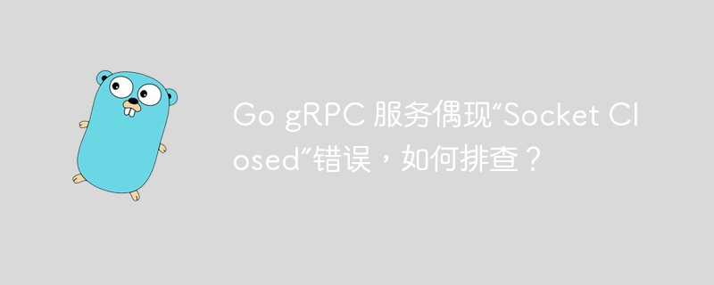 Go gRPC 服务偶现“Socket Closed”错误,如何排查?