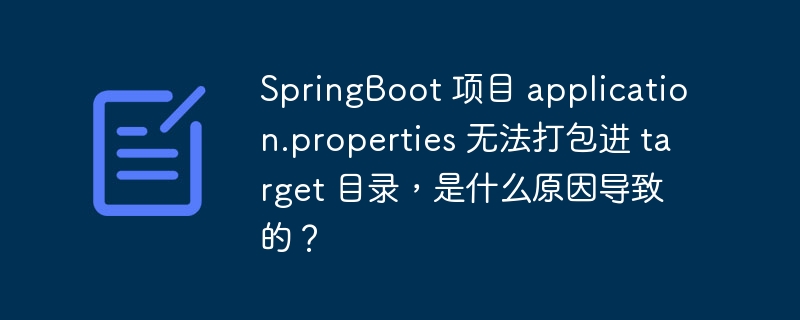 SpringBoot 项目 application.properties 无法打包进 target 目录,是什么原因导致的?