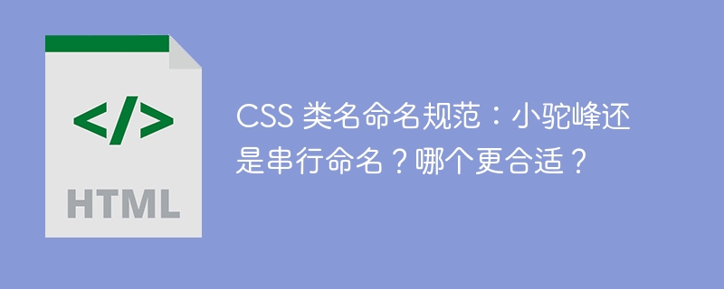 CSS 类名命名规范:小驼峰还是串行命名?哪个更合适?