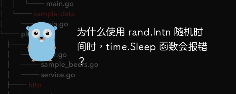 为什么使用 rand.Intn 随机时间时,time.Sleep 函数会报错?