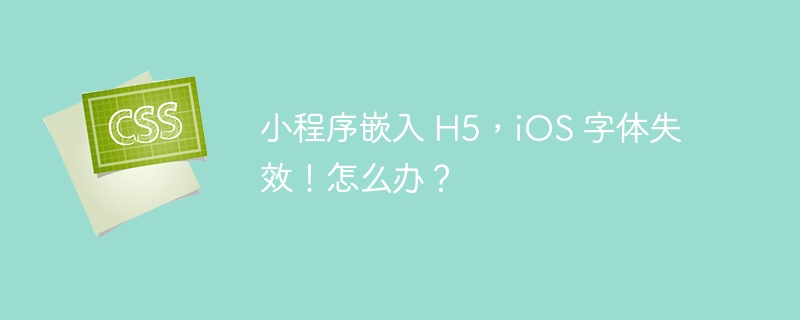 小程序嵌入 H5,iOS 字体失效!怎么办?