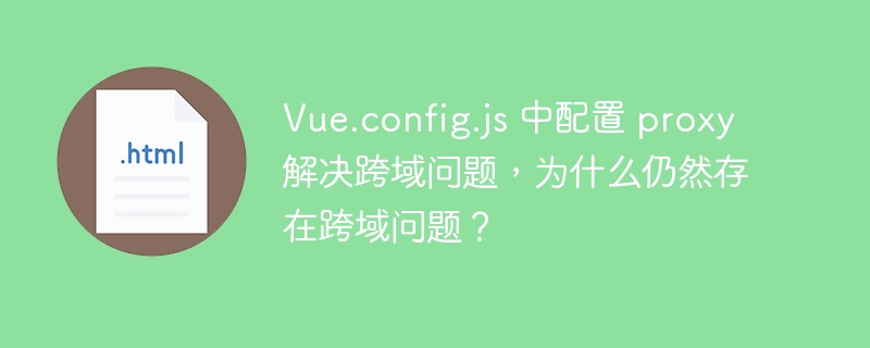 Vue.config.js 中配置 proxy 解决跨域问题,为什么仍然存在跨域问题?