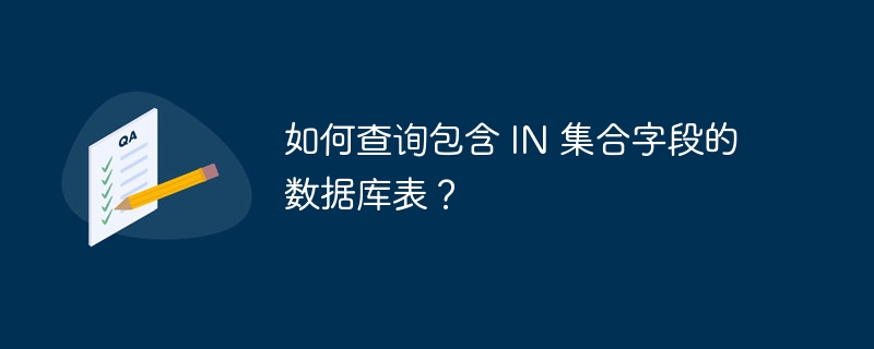 如何查询包含 IN 集合字段的数据库表？