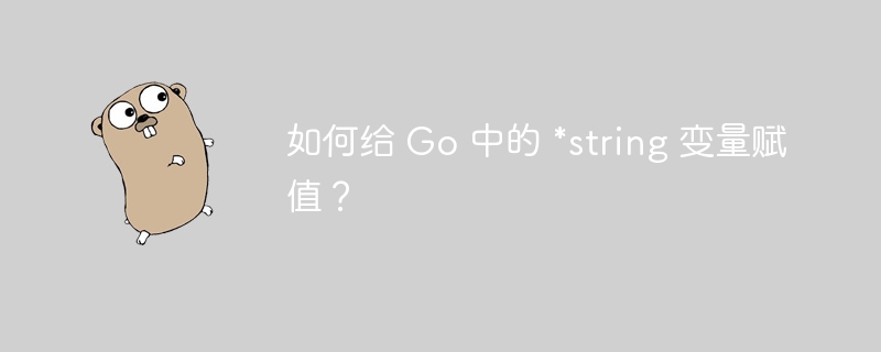 如何给 Go 中的 *string 变量赋值?