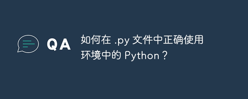 如何在 .py 文件中正确使用环境中的 Python?