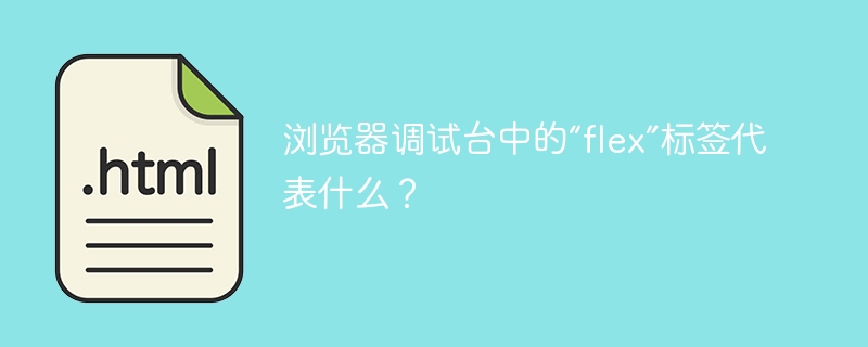 浏览器调试台中的“flex”标签代表什么?