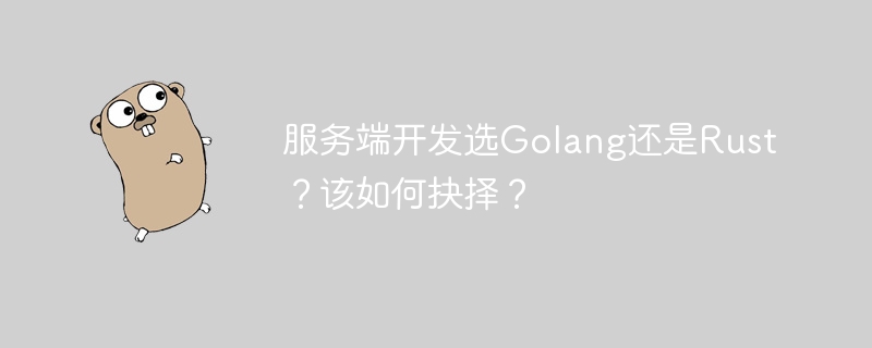 服务端开发选Golang还是Rust?该如何抉择?