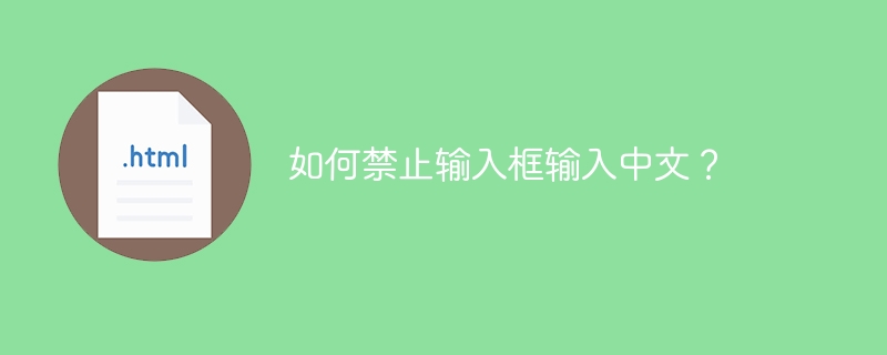 如何禁止输入框输入中文?