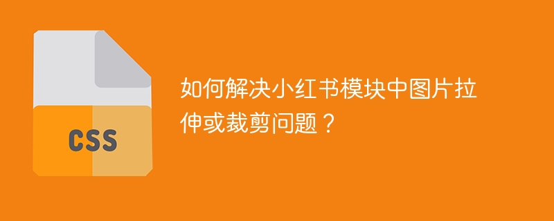 如何解决小红书模块中图片拉伸或裁剪问题？