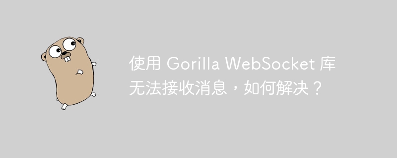 使用 Gorilla WebSocket 库无法接收消息,如何解决?