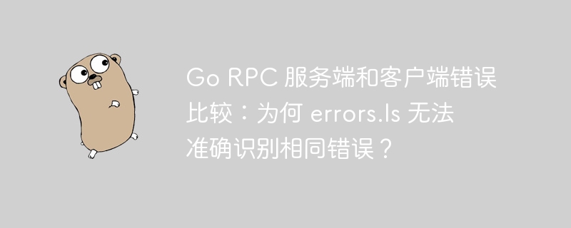 Go RPC 服务端和客户端错误比较:为何 errors.Is 无法准确识别相同错误?