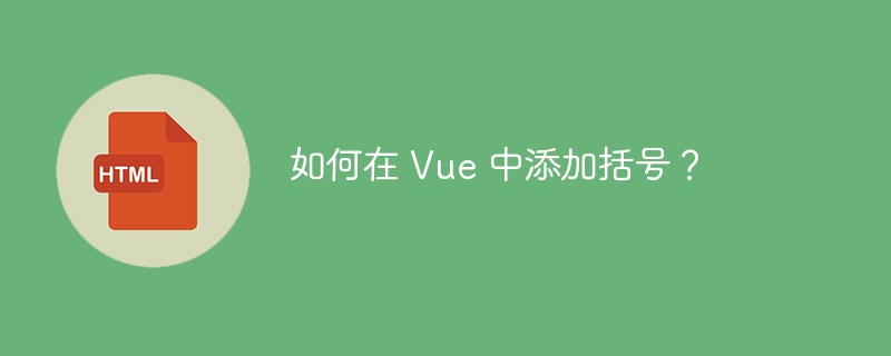 如何在 Vue 中添加括号?