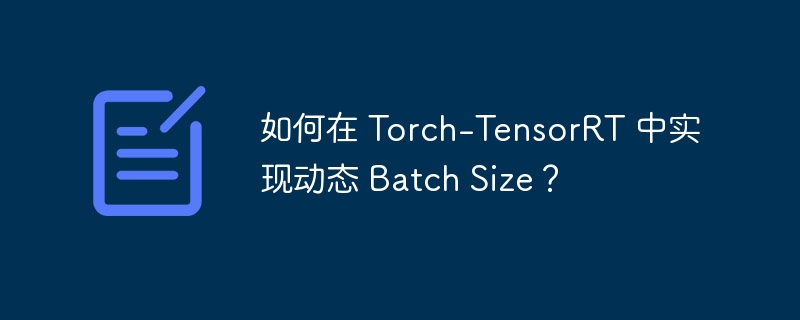 如何在 Torch-TensorRT 中实现动态 Batch Size?