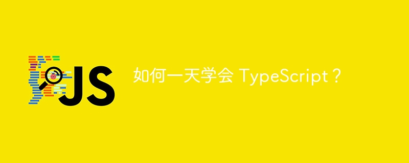 如何一天学会 TypeScript?