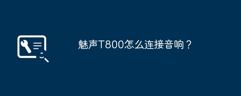 魅声T800怎么连接音响?