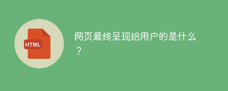 网页最终呈现给用户的是什么?