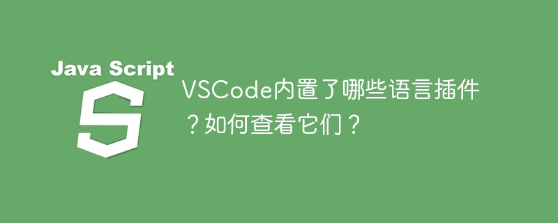 VSCode内置了哪些语言插件?如何查看它们?